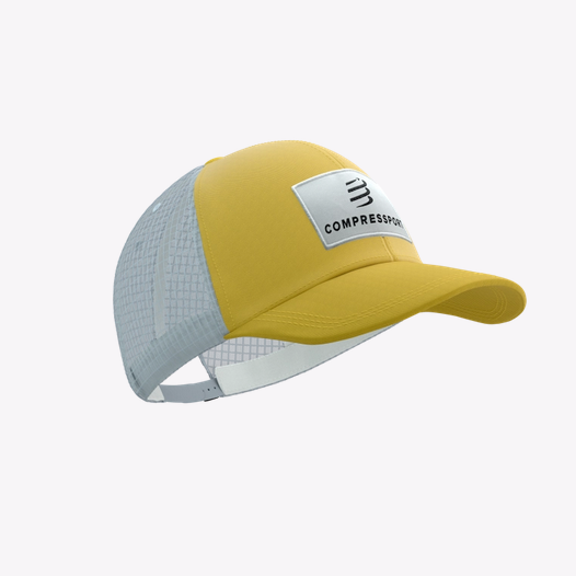 Compressport Trucker 6P Cap Grey Dawn Ceylon Yellow