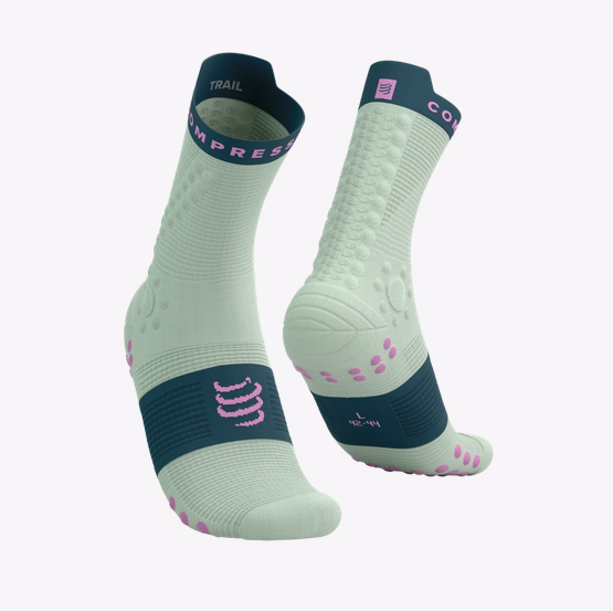 Compressport Pro Racing Socks V4.0 Trail Aqua / Stargazer / Cyclamen