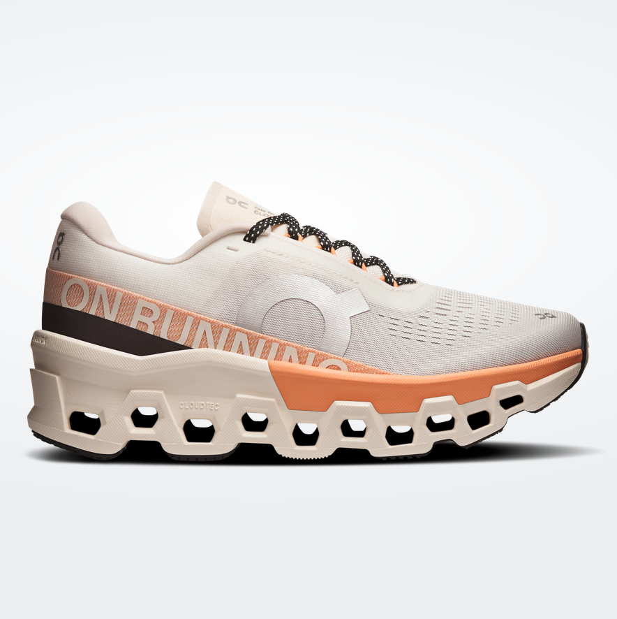 Cloudmonster 2 femme _ Beige & Orange - coté