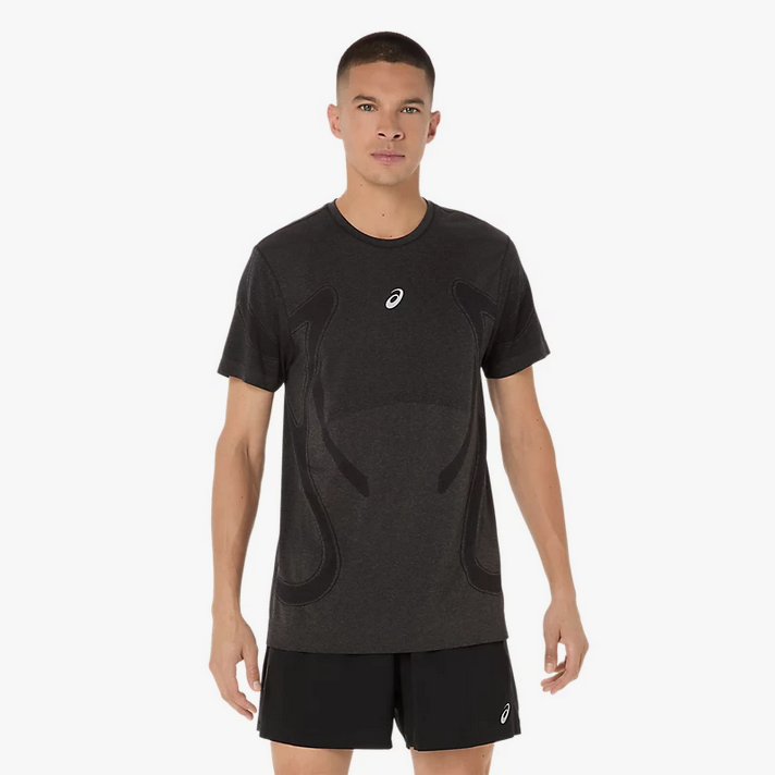 ROAD SEAMLESS SS TOP Homme noir - face