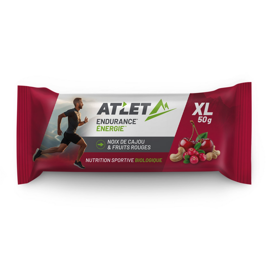 ATLET Barre Énergétique Noix de Cajou & Fruits Rouges Bio