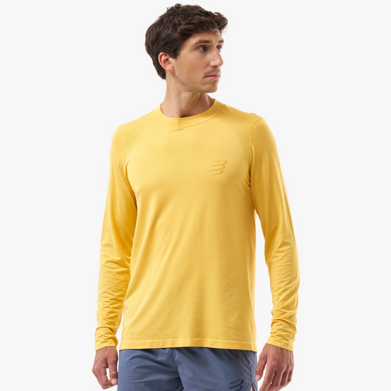 Performance Ls Tshirt homme - Ceylon Yellow - face