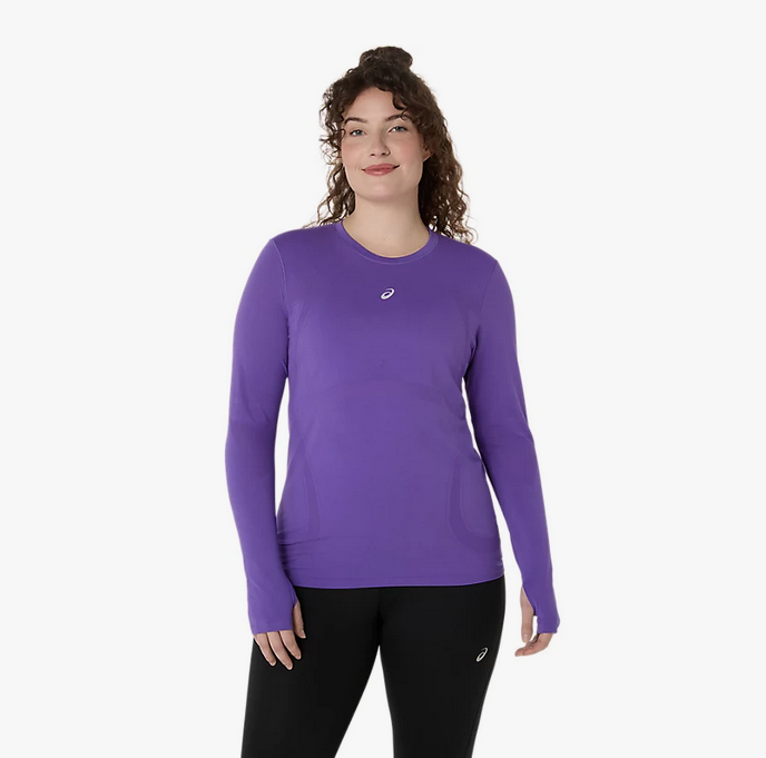 Road Seamless LS Top Femme - Edo purple - face