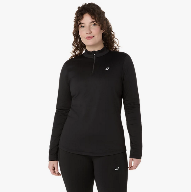 CORE LS 1_2 ZIP WINTER TOP - Femme - Performance Black - face