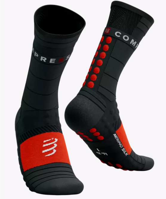 Pro Racing Socks Winter Run Black - face