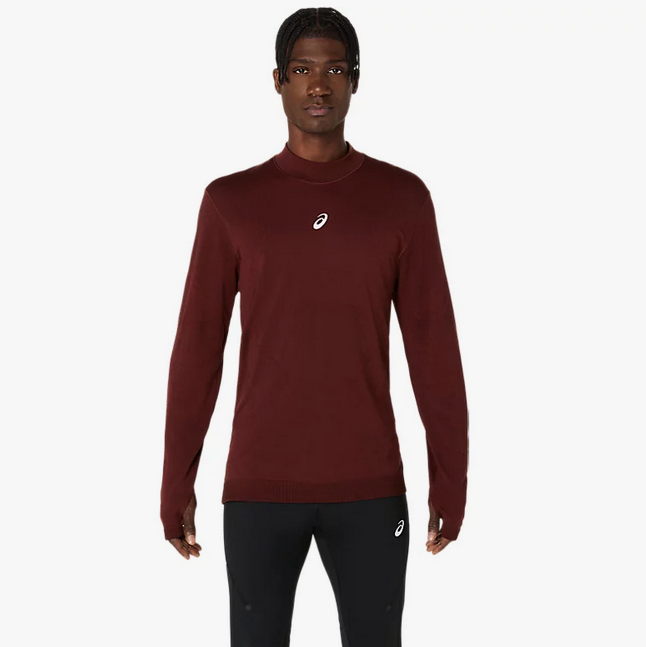 ROAD WINTER SEAMLESS LS TOP - Dark Red Planet - face