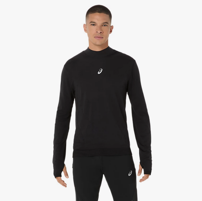 ROAD WINTER SEAMLESS LS TOP - homme - Performance Black - face