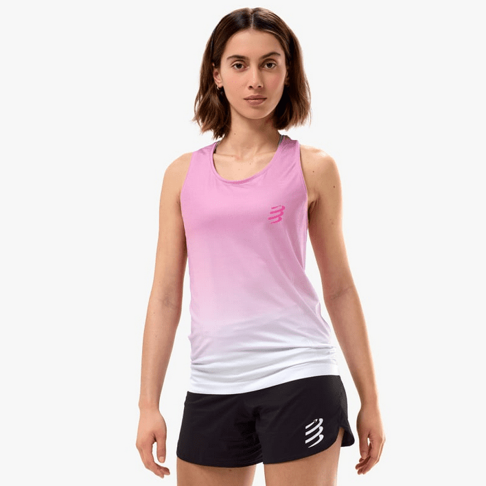 performance singlet - begonia - white - face