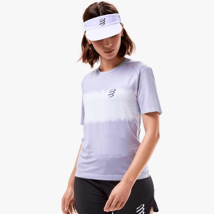 performance ss tshirt - lavender - white - face