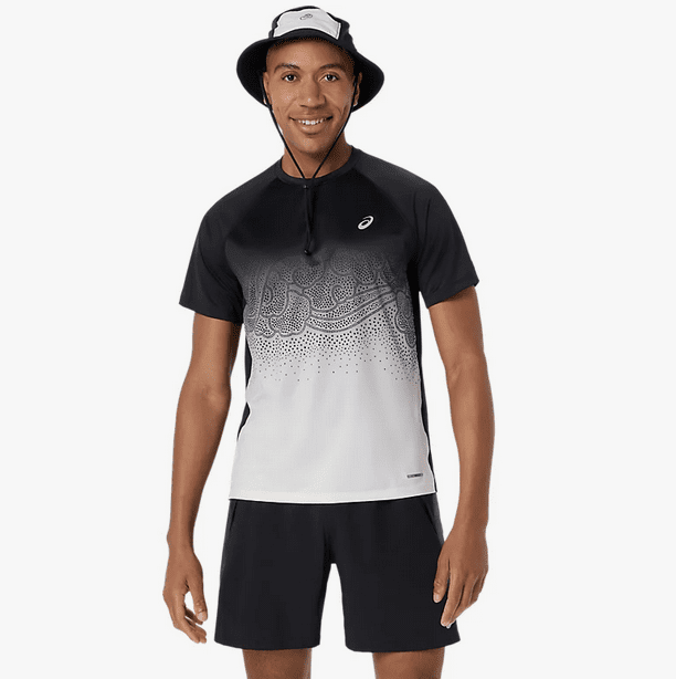 ROAD FADE SS TOP - Homme - Performance Black - Cream - Asics - face