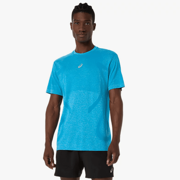 ROAD SEAMLESS SS TOP - Homme - Aegean Blue- Sky - ASICS - face