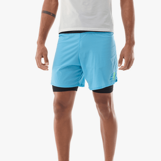 Trail Racing 2-In-1 Short M - Norse Blue - Compressport - face